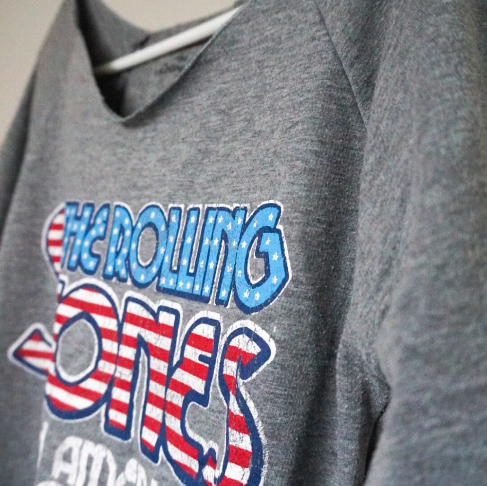The Rolling Stones Grey Scoop Neck Sweater - Picture 3 of 4